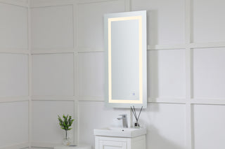 Helios 20in x 40in Hardwired LED mirror with touch sensor and color changing temperature 3000K/4200K/6400K