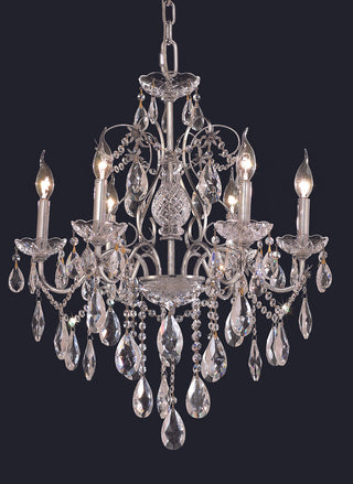 St. Francis 6 light Chrome Chandelier Clear Royal Cut Crystal