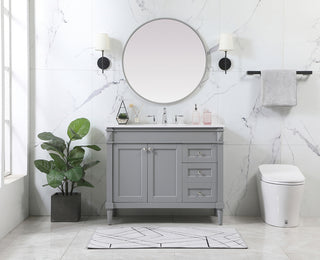 42 inch Single bathroom vanity in grey