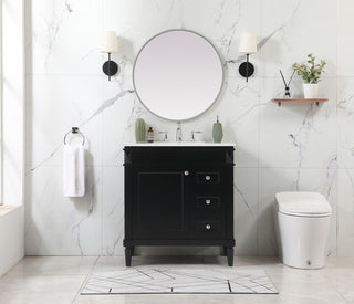 32 inch Single bathroom vanity in black