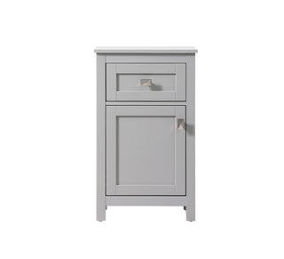 18 Inch Wide Bathroom Storage Freedstanding Cabinet In Grey