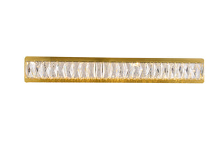 Monroe Integrated LED chip light gold Wall Sconce Clear Royal Cut Crystal