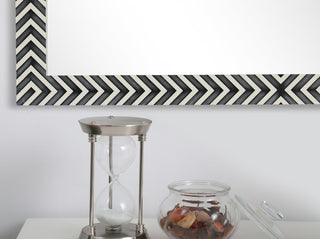 Rectangular mirror 48x36 inch in chevron