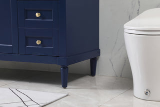 42 inch Single bathroom vanity in blue