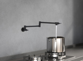 Gabriel Wall Mounted Pot Filler in Matte Black