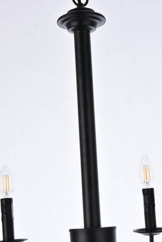 Brielle 6 lights pendant in black