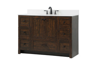 48 inch Single bathroom vanity in expresso with backsplash