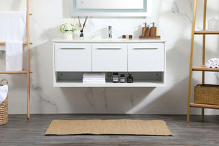 48 inch Single bathroom vanity in white