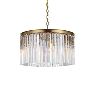 Sydney 26 inch round crystal chandelier in satin gold