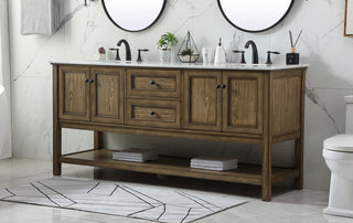 72 inch double bathroom vanity in driftwood