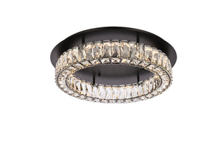 Monroe 22 inch LED Single flush mount in black