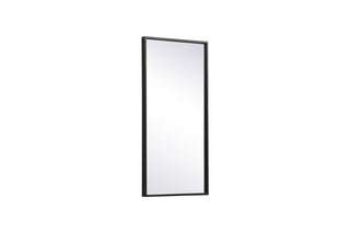 Metal frame rectangle mirror 14x28 inch in black