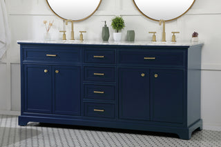 72 inch double bathroom vanity in blue