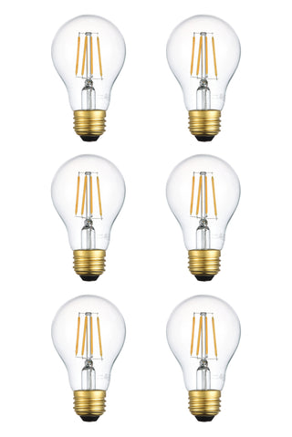 LED 3000K nostalgic filament 6 watts 600 lumens A19 light bulb
