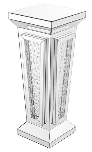 15 inch Crystal End Table in Clear Mirror Finish