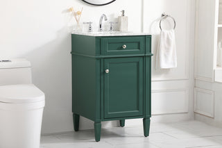 21 inch Single bathroom vanity in green