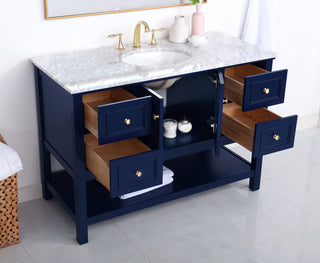 48 inch Single bathroom vanity in Blue