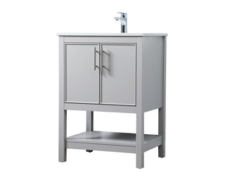 24 Inch SIngle Bathroom Vanity In Grey