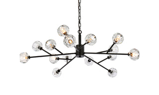 Graham 15 Light Pendant in Black