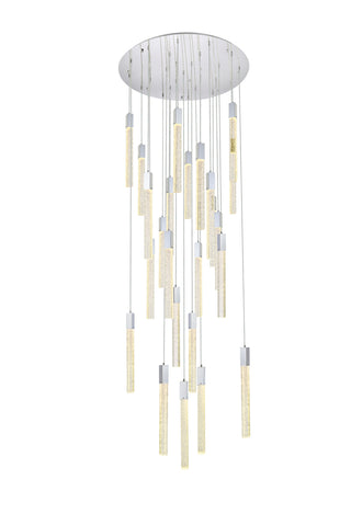 Weston 25 lights pendant in chrome