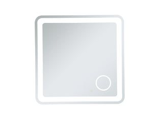 Lux 36in x 36in Hardwired LED mirror with magnifier and color changing temperature 3000K/4200K/6000K