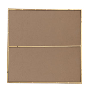 Metal frame square mirror 36 inch in Brass