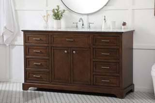 60 inch Single bathroom vanity in teak