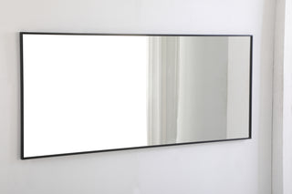 Metal frame Rectangle Mirror 30 inch Black