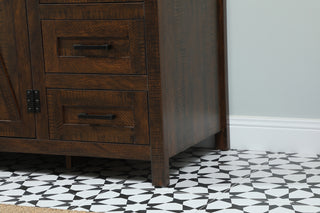 42 inch Single bathroom vanity in expresso with backsplash