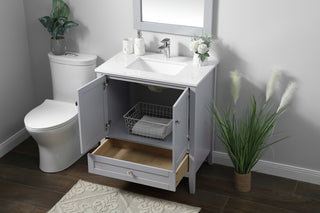 30 Inch SIngle Bathroom Vanity In Grey