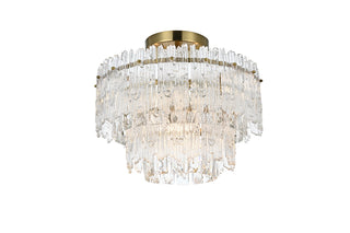 Emilia 15 inch Flush Mount Light  in Satin Gold