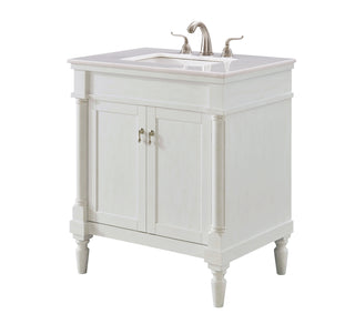 30 In. Single Bathroom Vanity Set In Antique White