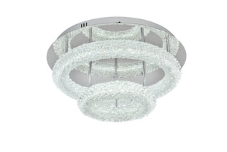 Bowen 22 inch Adjustable LED Flush Mount in Chrome