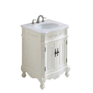 24 In. Single Bathroom Vanity Set In Antique White