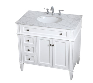 36 inch Single bathroom vanity in White