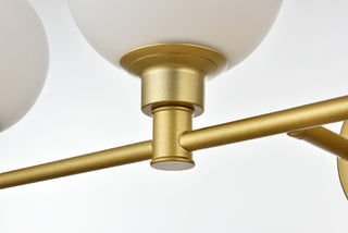 Cordelia 4 light Brass and frosted white Bath Sconce