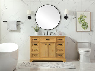 48 inch Single bathroom vanity in natural wood