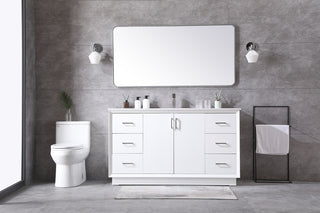 60 Inch SIngle Bathroom Vanity In White