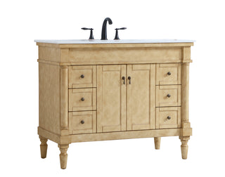 42 inch Single Bathroom Vanity in Antique Beige