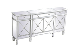 72 inch mirrored credenza in antique white
