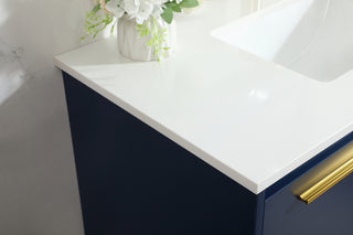 36 inch Single bathroom vanity in blue