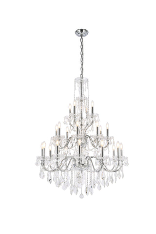 St. Francis 24 light Chrome Chandelier Clear Royal Cut Crystal