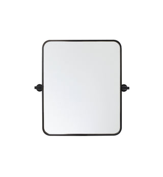 Soft corner pivot mirror 20x24 inch in black