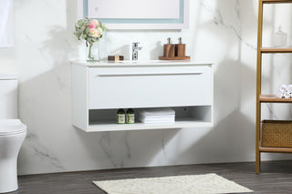 40 inch Single bathroom vanity in white