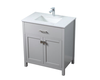 30 Inch SIngle Bathroom Vanity In Grey