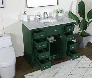 42 inch Single bathroom vanity in green