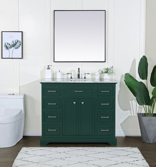 42 inch Single bathroom vanity in green