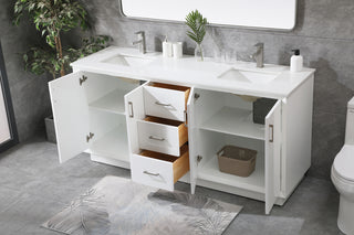 72 Inch Double Bathroom Vanity In White