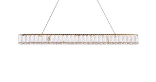 Monroe 38 inch LED linear pendant in gold