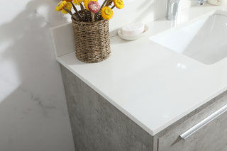 40 inch Single bathroom vanity in concrete grey with backsplash